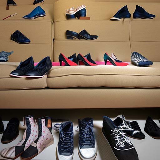 Shoes on a sofa