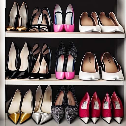 Shoes in a Shoe Rack