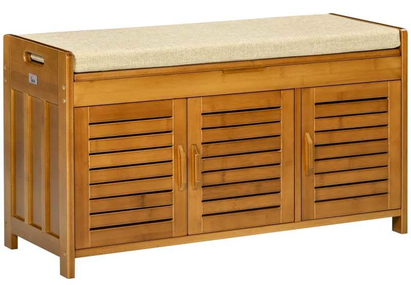 Homcom Bamboo Storage Bench (Main)