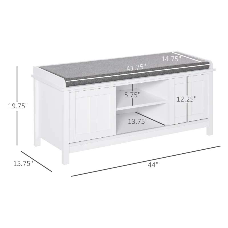 Homcom Shoe Storage Bench Dimensions