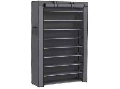 SONGMICS Gray Enclosed Shoe Rack