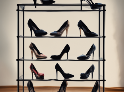 High Heel Shoes Stored on a Shoe Rack