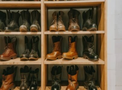 Boots on a Shoe Rack (Main)