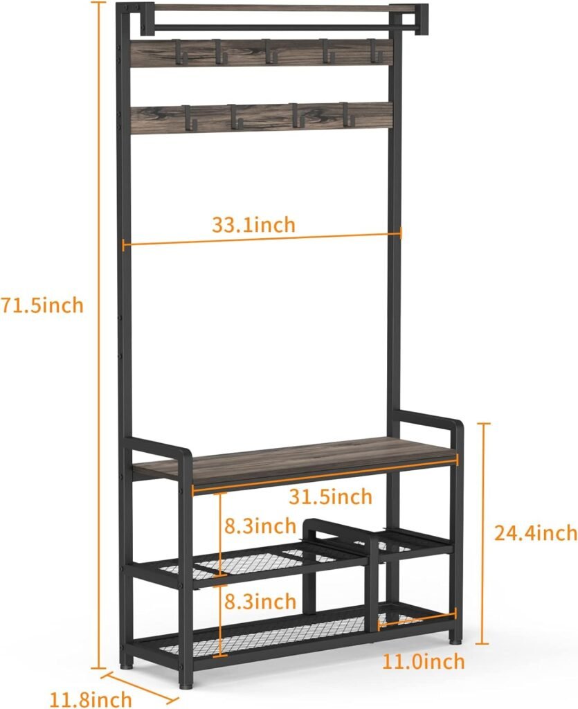 Mr IRONSTONE Coat Rack dimensions