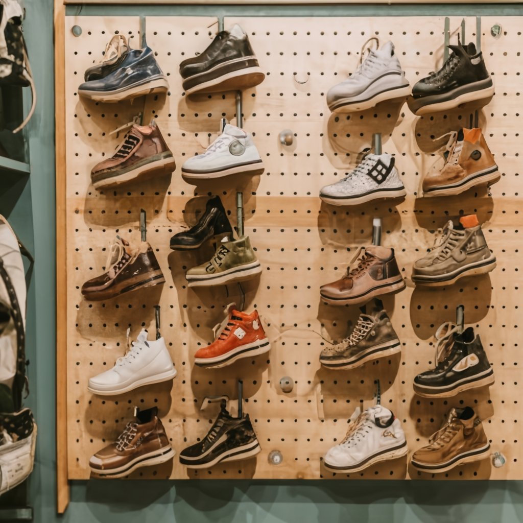 Pegboard Shoe Display 1