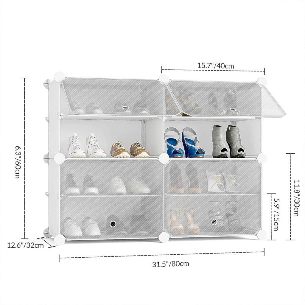 UNZIPE Shoe Rack Organizer Dimensions