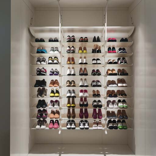  Hanging Shoe Shelves Closet Organizer